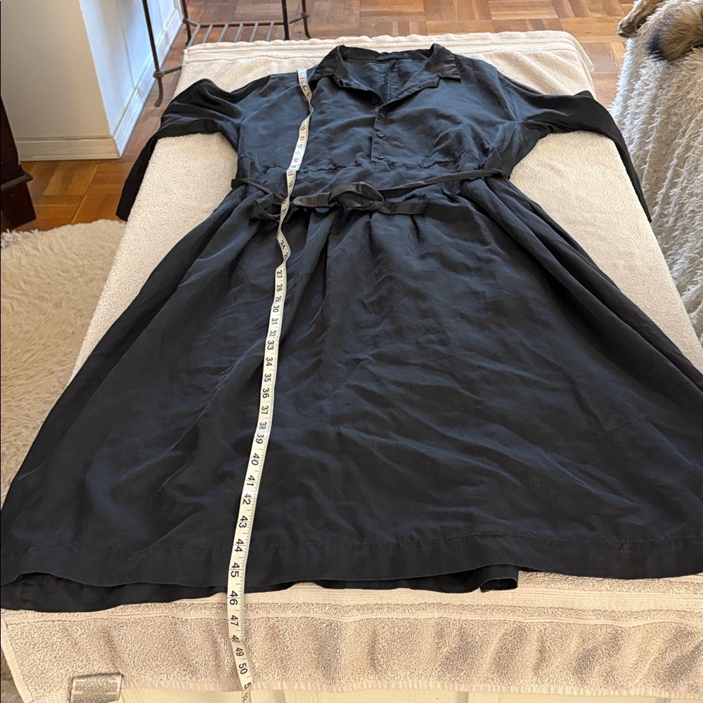 CP Shades gorgeous silk blend black dress w/ great pockets & belt. Made in USA - Picture 10 of 15